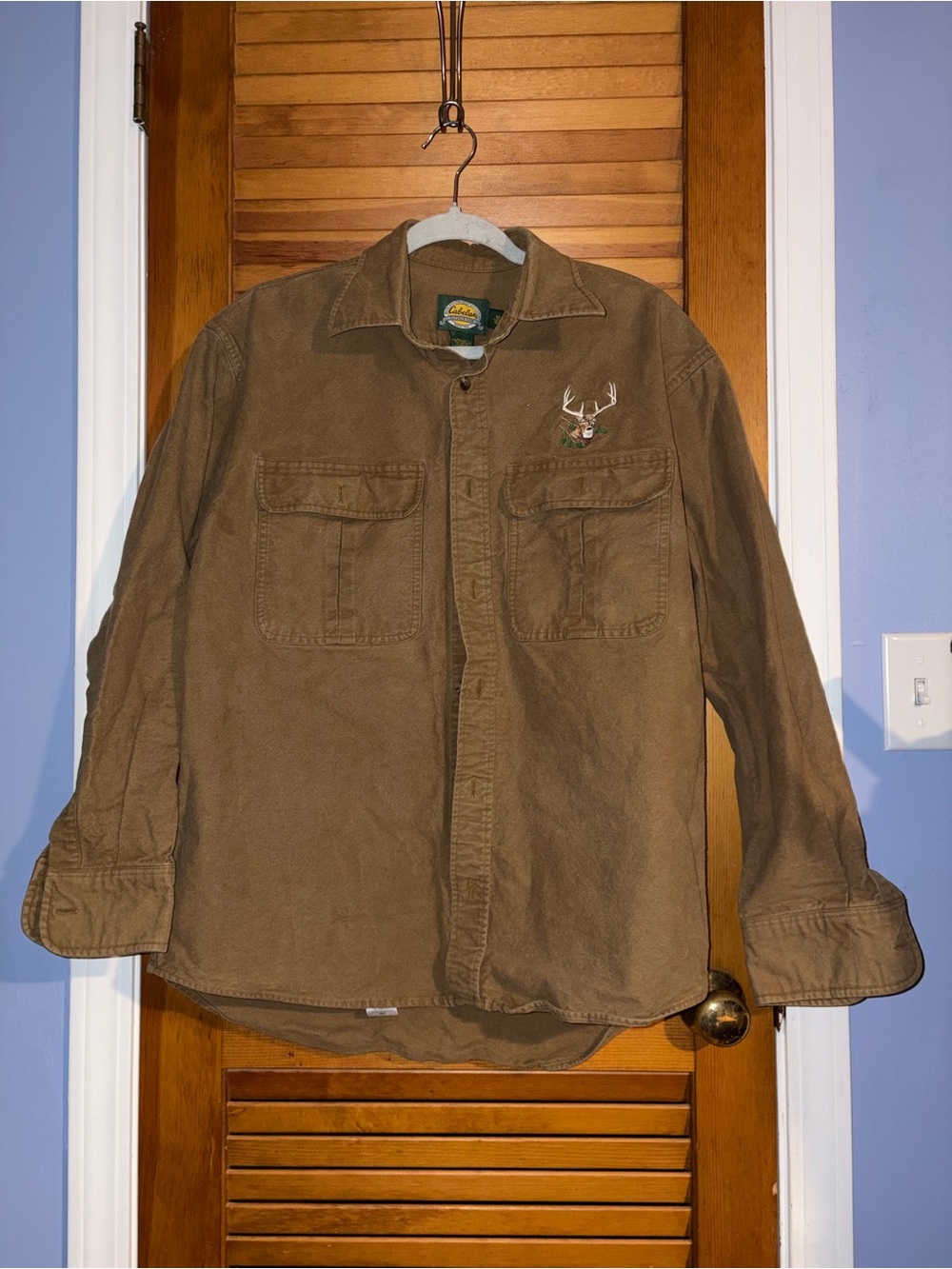 Cabela's Brown Canvas Field Jacket with Embroidered Deer